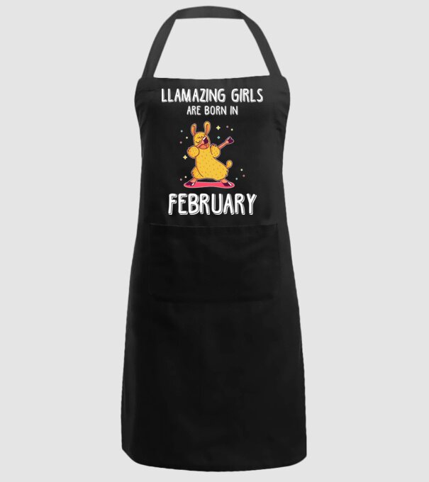 llamazing girls are born in february model negru pe tricou