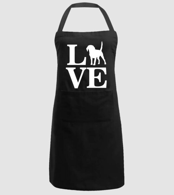 LOVE BEAGLE model negru pe tricou