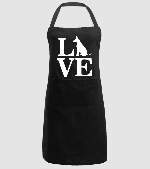 Love câini model negru pe tricou