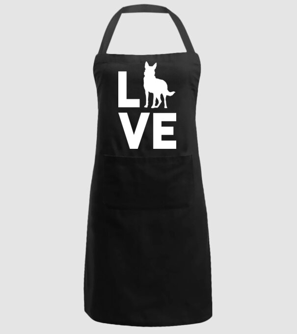 LOVE ciobănesc german model negru pe tricou
