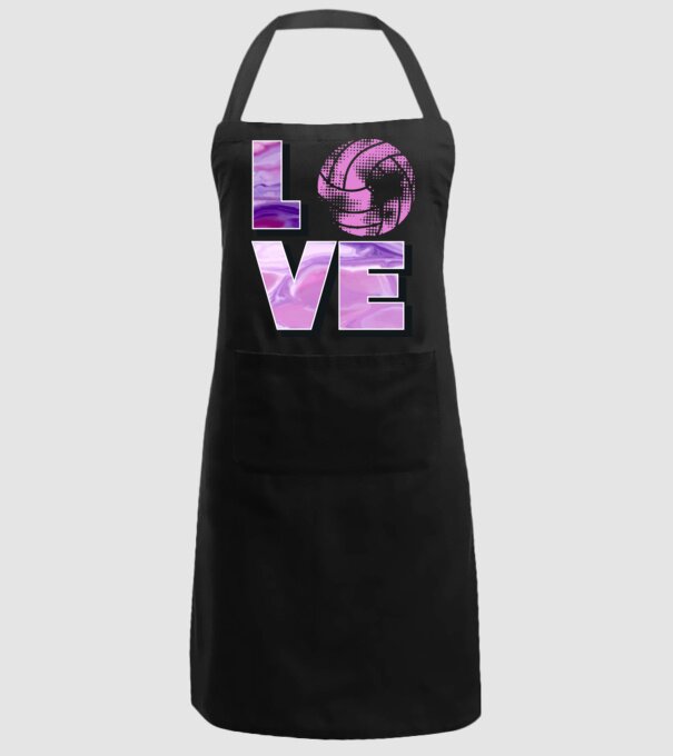 Love volleyball model negru pe tricou
