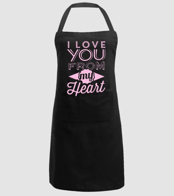 love you from model negru pe tricou