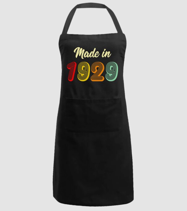 made in 1929 retro model negru pe tricou