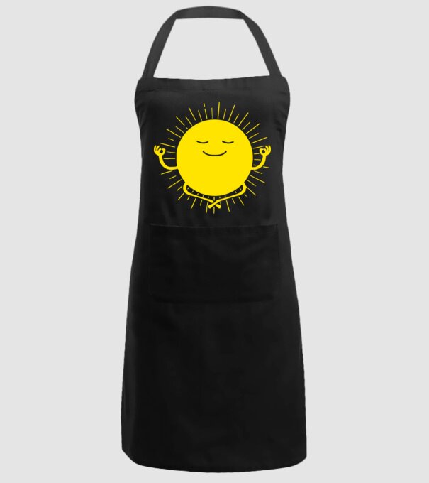 Soare meditând model negru pe tricou