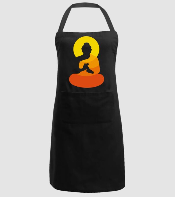 Călugăr meditator model negru pe tricou