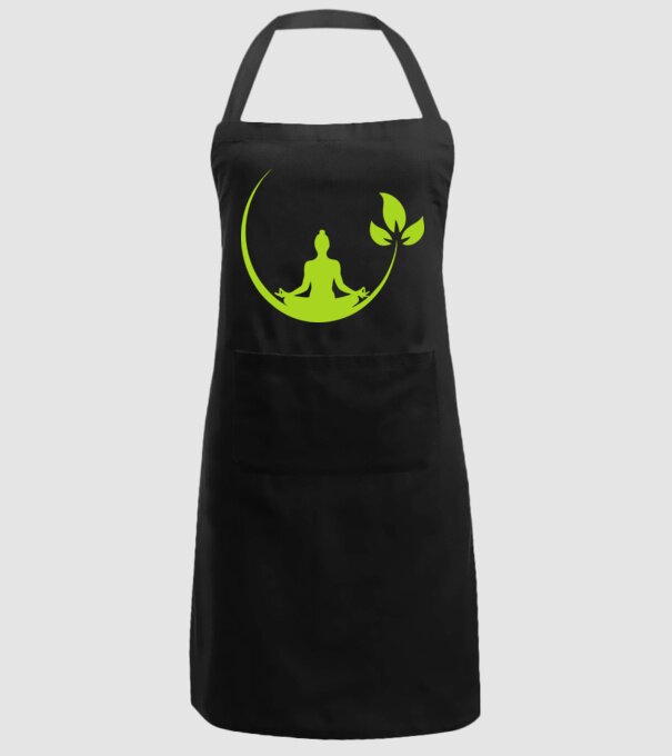 meditation leaf model negru pe tricou