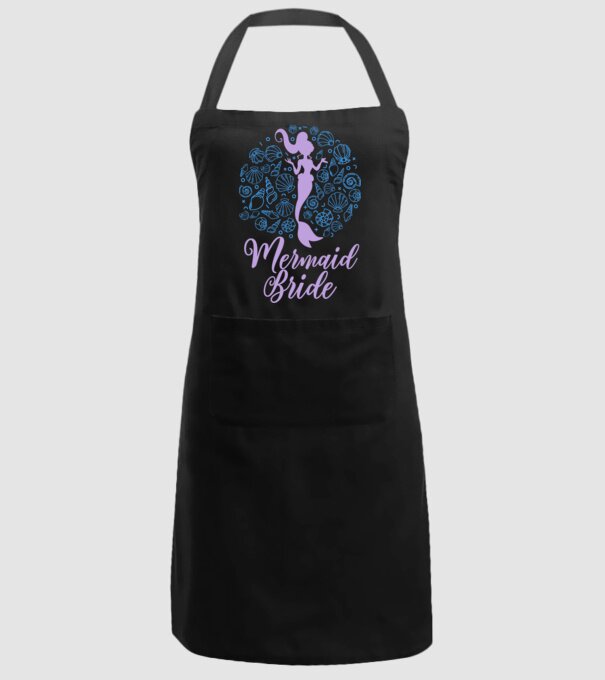 MermaidTeam Bride model negru pe tricou