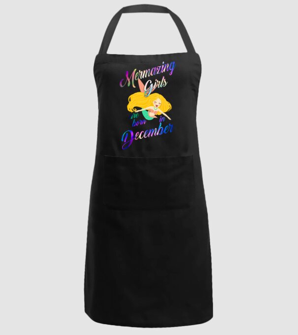 Mermazing girls are born december model negru pe tricou