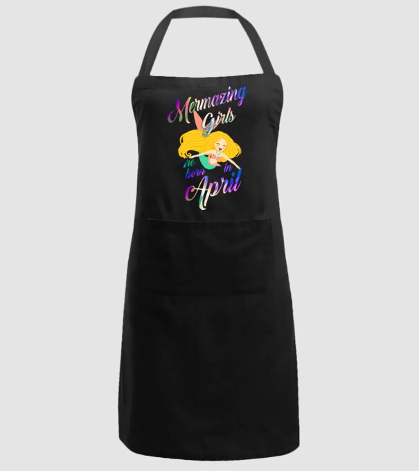 Mermazing girls are born in april model negru pe tricou