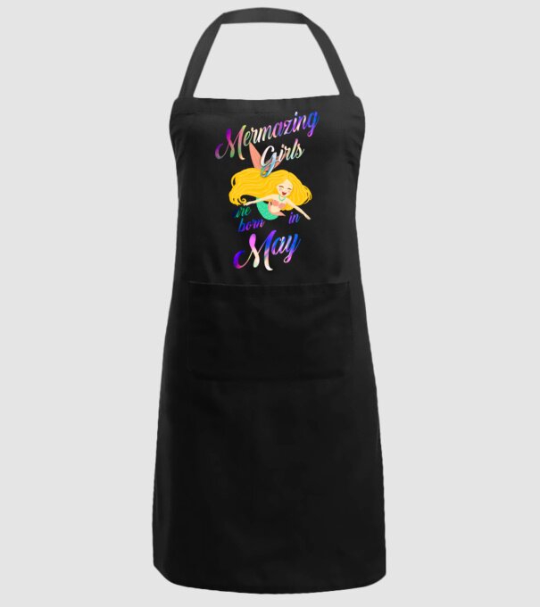 Mermazing girls are born may model negru pe tricou