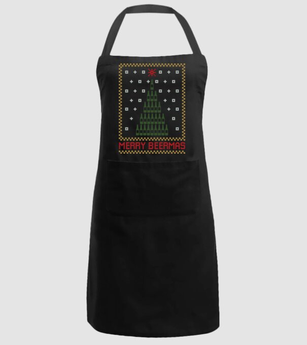 Merry Beermas model negru pe tricou