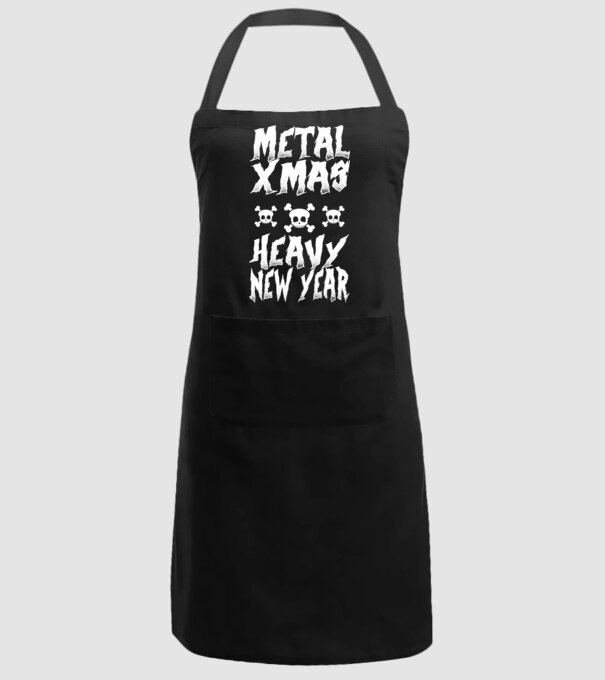 Metal x-mas - Heavy new year model negru pe tricou