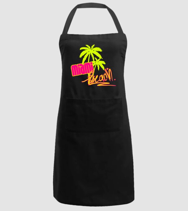 Miami beach model negru pe tricou