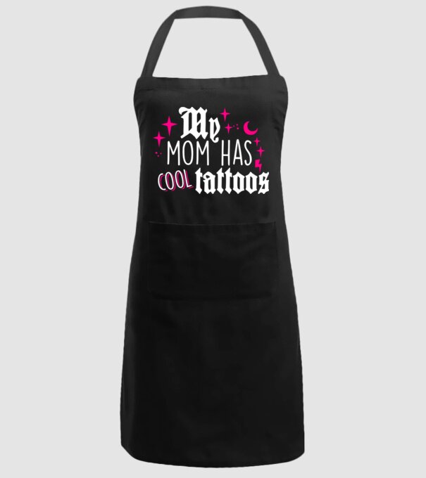 My mom has cool tattoos model negru pe tricou