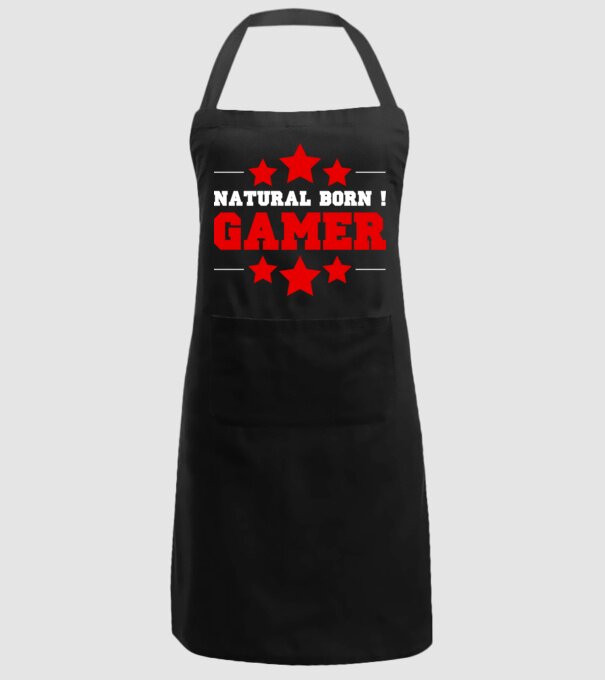 Natural born gamer model negru pe tricou