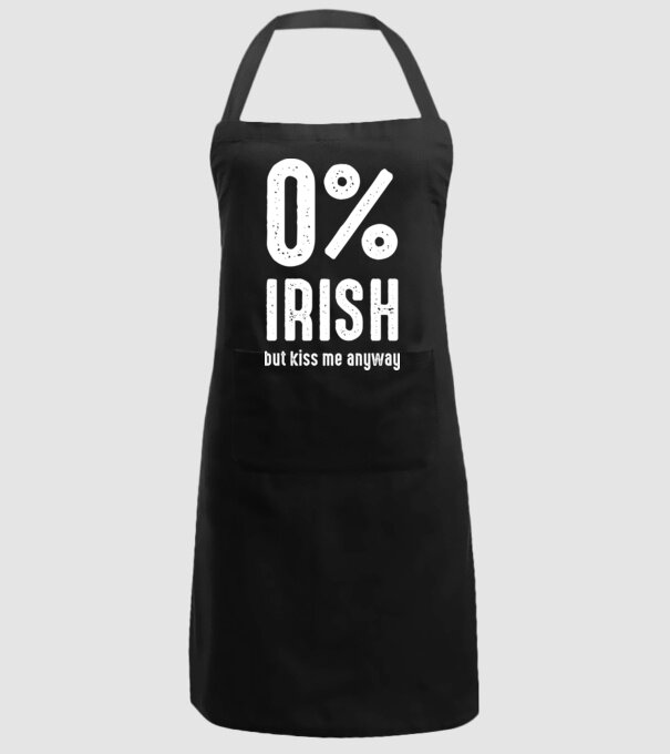 Not Irish but kiss me model negru pe tricou