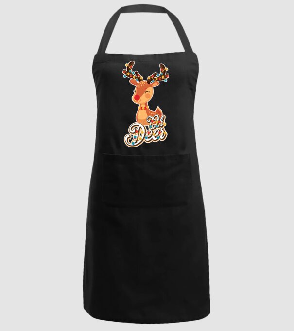 Oh deer model negru pe tricou