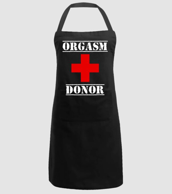 Orgasm Donor model negru pe tricou