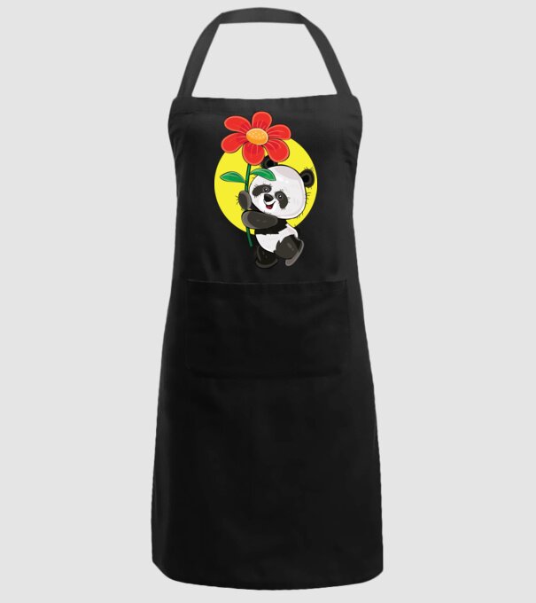 Dragoste panda model negru pe tricou