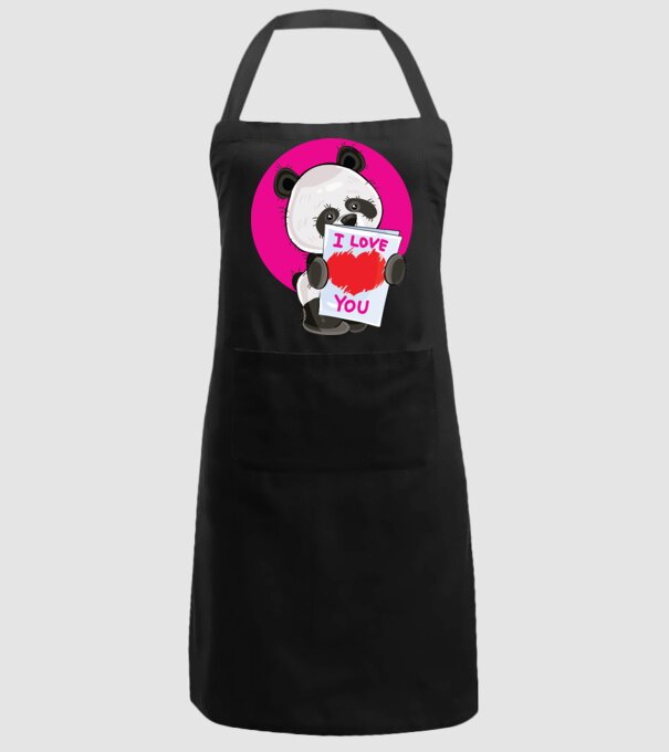 dragoste panda model negru pe tricou
