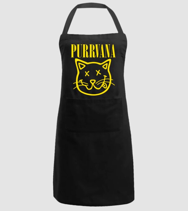 PURRVANA model negru pe tricou