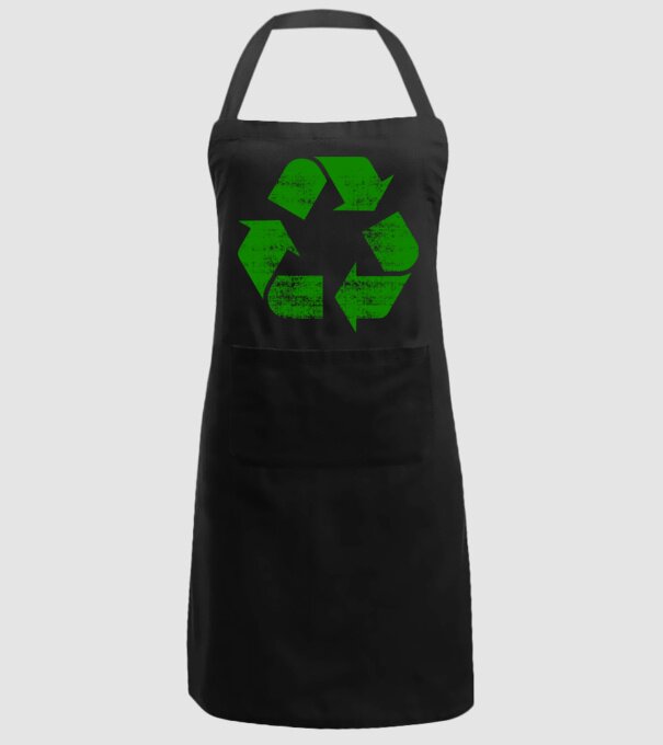 RECYCLE model negru pe tricou