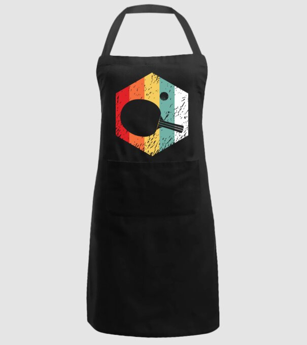Retro Ping Pong model negru pe tricou