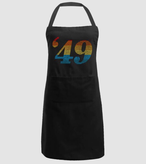 Retro Birthday 1949 model negru pe tricou