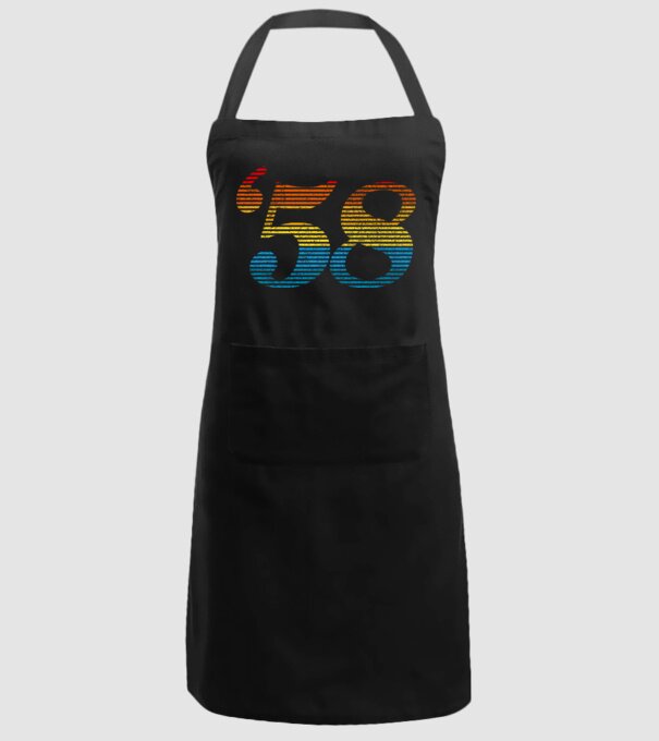Retro Birthday 1958 model negru pe tricou