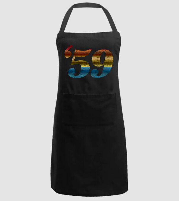 Retro Birthday 1959 model negru pe tricou