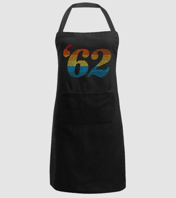 Retro Birthday 1962 model negru pe tricou