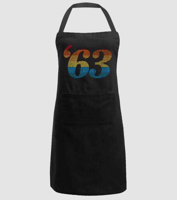 Retro Birthday 1963 model negru pe tricou