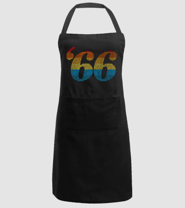 Retro Birthday 1966 model negru pe tricou