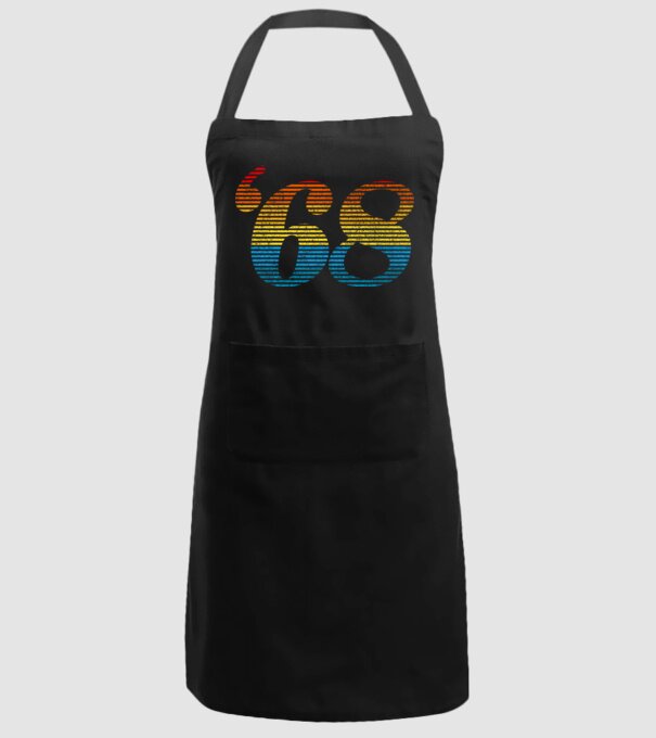 Retro Birthday 1968 model negru pe tricou