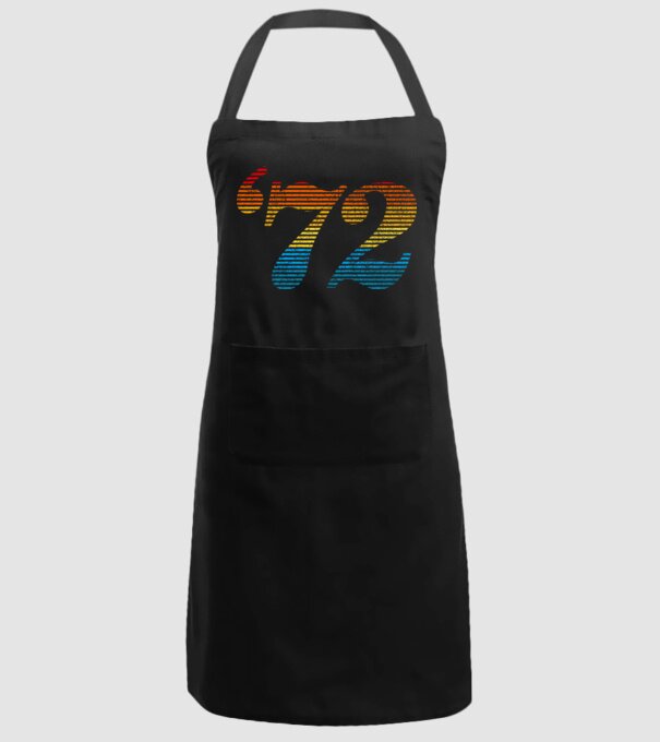 Retro Birthday 1972 model negru pe tricou