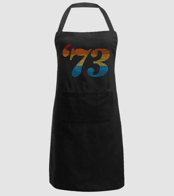 Retro Birthday 1973 model negru pe tricou
