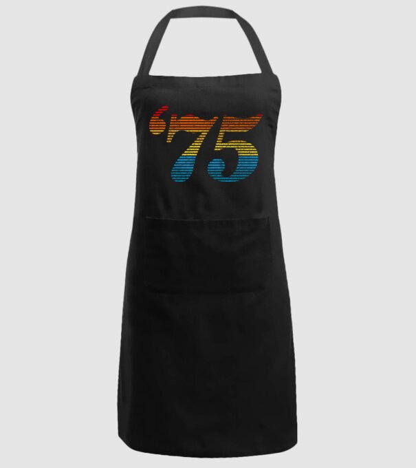 Retro Birthday 1975 model negru pe tricou