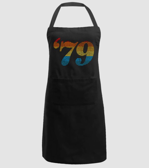 Retro Birthday 1979 model negru pe tricou