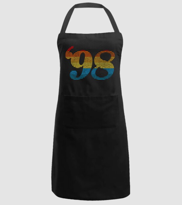 Retro Birthday 1998 model negru pe tricou