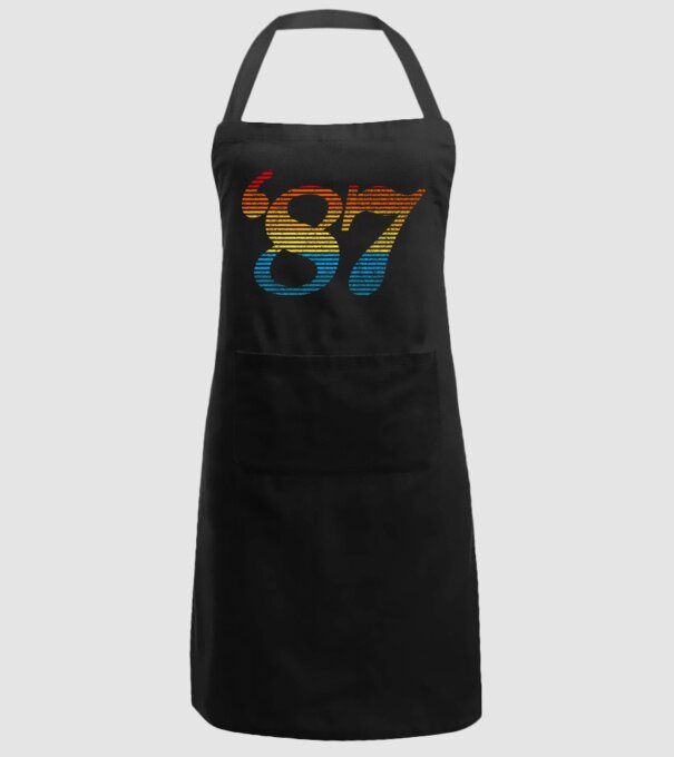 Retro Birthday 1987 model negru pe tricou