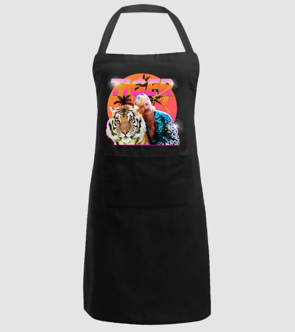 RETRO TIGER KING model negru pe tricou