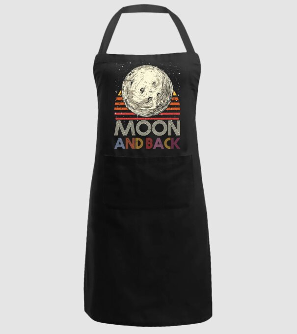 Retro vintage love you to the moon and back MOON model negru pe tricou