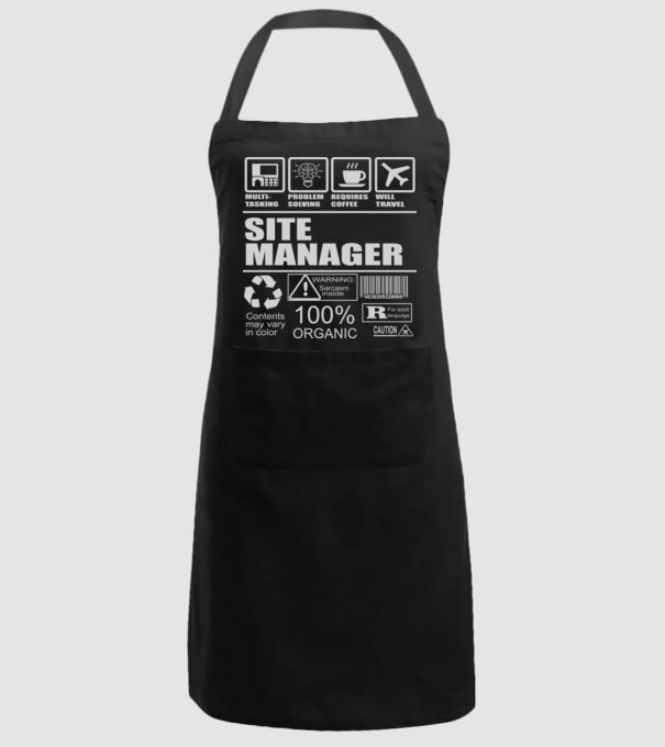 Site manager model negru pe tricou