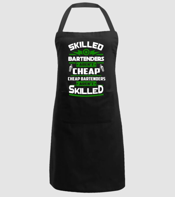 'Skilled bartenders aren''t cheap' model negru pe tricou