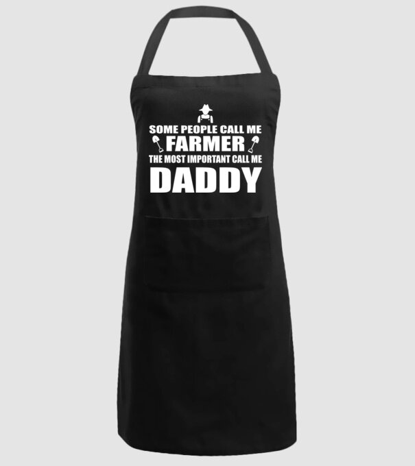 Some people call me farmer pentru Tata model negru pe tricou