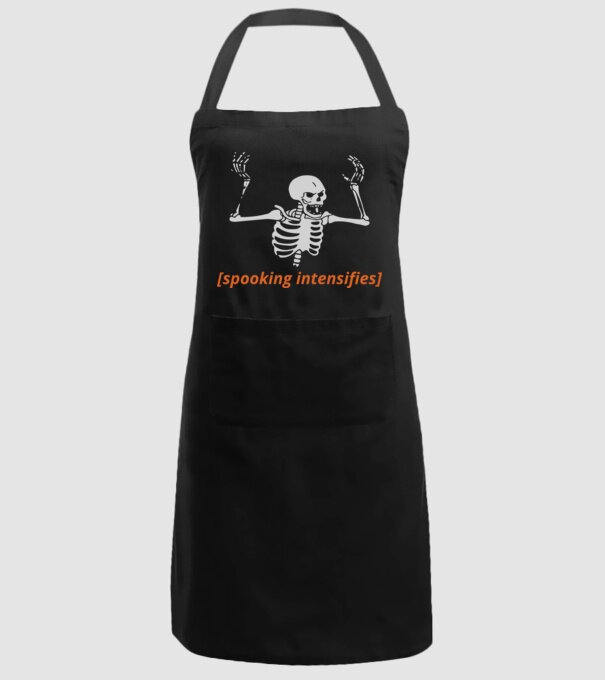 Spooking intensifies model negru pe tricou