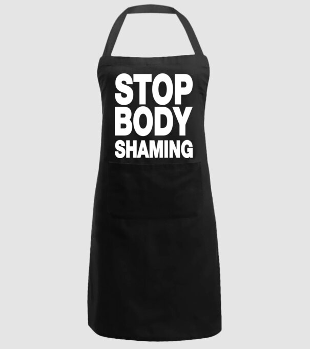 Stop body shaming helvetica model negru pe tricou