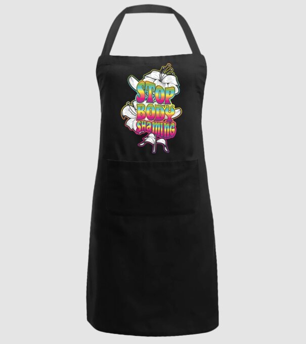 Stop body shaming lily model negru pe tricou
