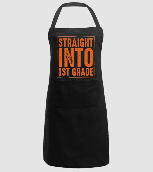 Straight into 1st grade model negru pe tricou