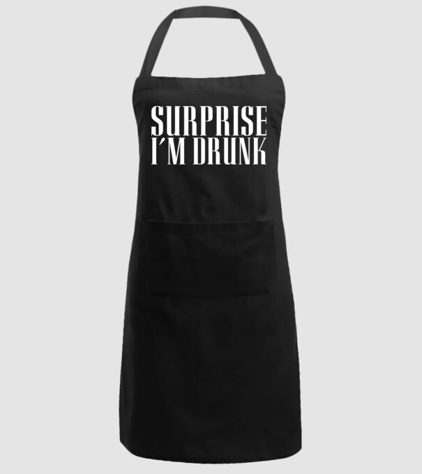 Surprise im drunk model negru pe tricou